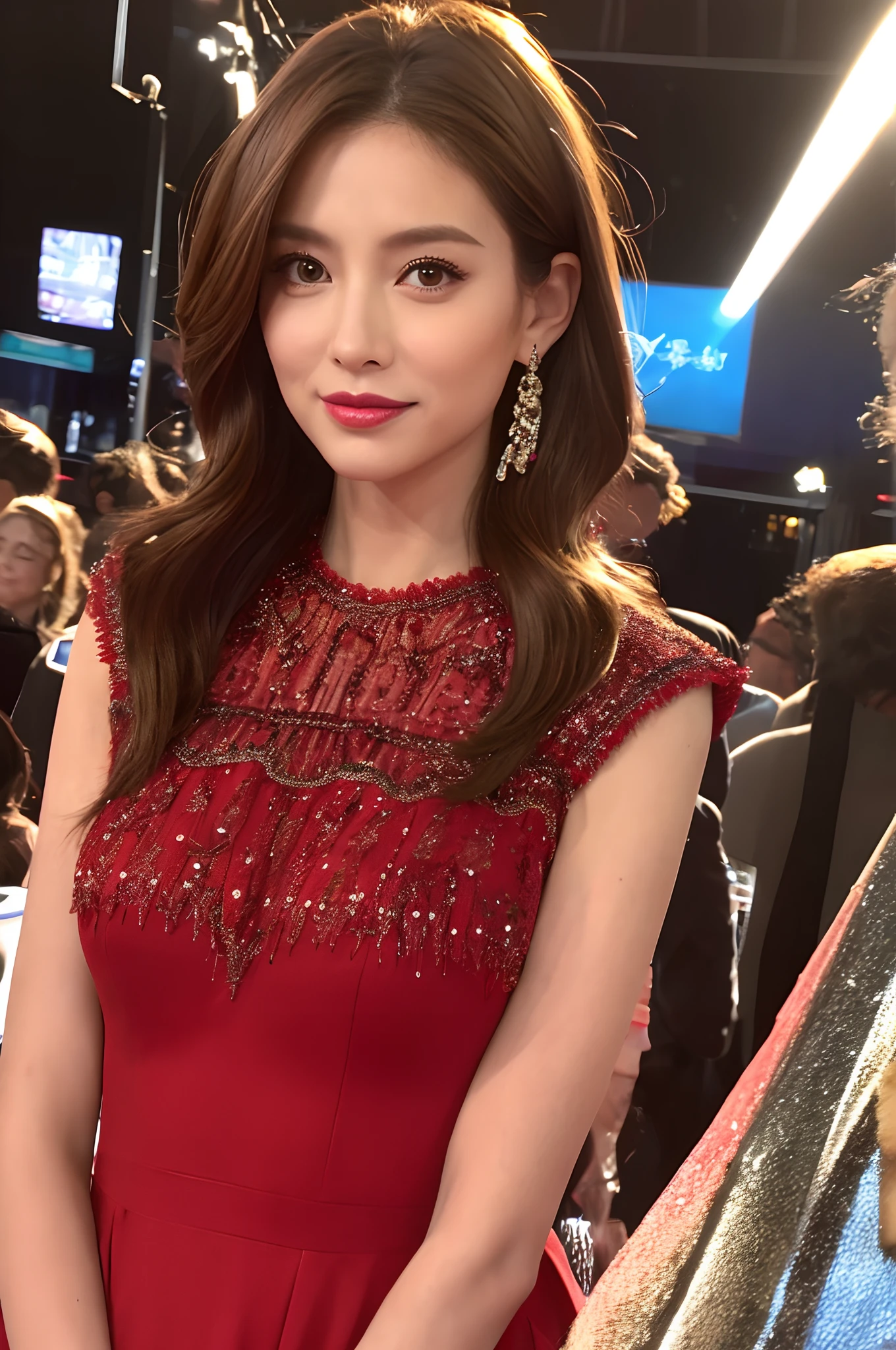 ((ciinematic light、top-quality、8K、masterpiece:1.3))、selfee、1人、Beautiful woman with slender abs:1.4、(Brown hair、爆乳:1.3)、Oversized dresses:1.2、sofas、hyperdetailed face、finely eye、二重まぶた、celebrities、Hollywood actress、colorfull dress、Red carpet