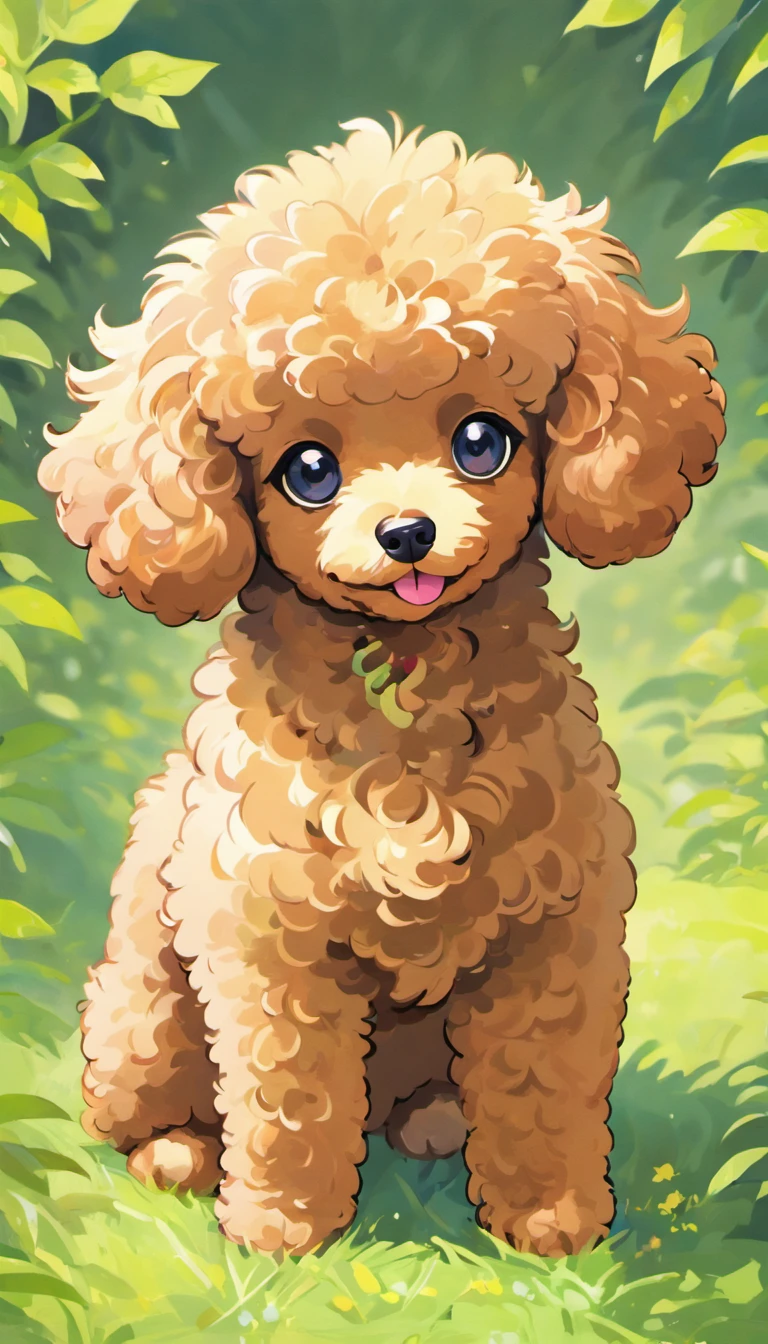 In this mesmerizing piece, the dark brown Toy Poodle is transformed into a magical creature, its fur adorned with a kaleidoscope of brown hues with gray undertones burst forth from the canvas. Saito's meticulous attention to detail creates a sense of depth and texture in the Poodle's fluffy coat, making you want to reach out and touch it.
Set against a backdrop of lush green landscapes and dreamlike scenery, the Toy Poodle becomes a fantastical companion, inviting you to explore this captivating world. Naoki Saito's masterful use of color and composition draws you into a narrative that's both playful and profound.
Behold a stunning work of art in Naoki Saito's signature style, featuring the charming and elegant toy Poodle. With long slender legs and a proportional and rounded face, This exquisite illustration captures the essence of this beloved breed with a touch of grandeur and mystique.
Its fur is depicted with intricate attention to detail, showcasing every curl and wave, while the eyes hold an air of wisdom and grace. The toy Poodle's pose exudes a regal and confident aura, reflecting the breed's proud demeanor. On a white background. very detailed eyes,
Naoki Saito's use of rich, vibrant colors brings life to the artwork, making the toy Poodle stand out against the backdrop of lush scenery. Each stroke of the brush tells a story, evoking a sense of wonder and admiration for this enchanting creature.