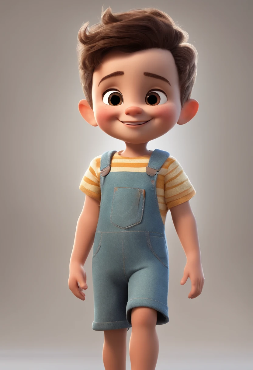 a happy cute ??? standing short hair, vestindo uma fantasia, , fundo branco, barnet, Tom, Estilo Pixar, ....3d, desenhos animados, rosto detalhado, asymmetrical 16k