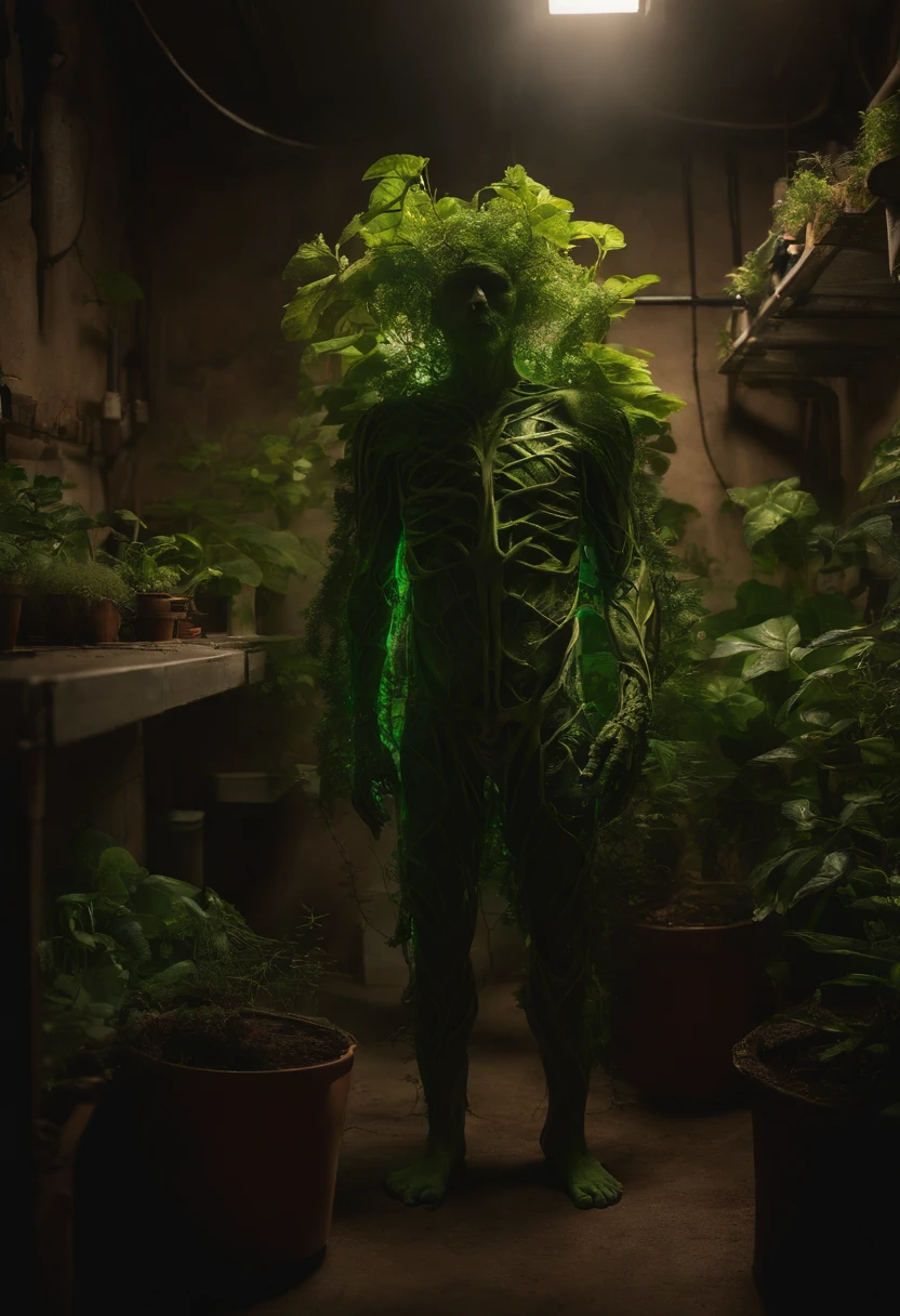 Fantasy images of a person mutated in a nuclear plant