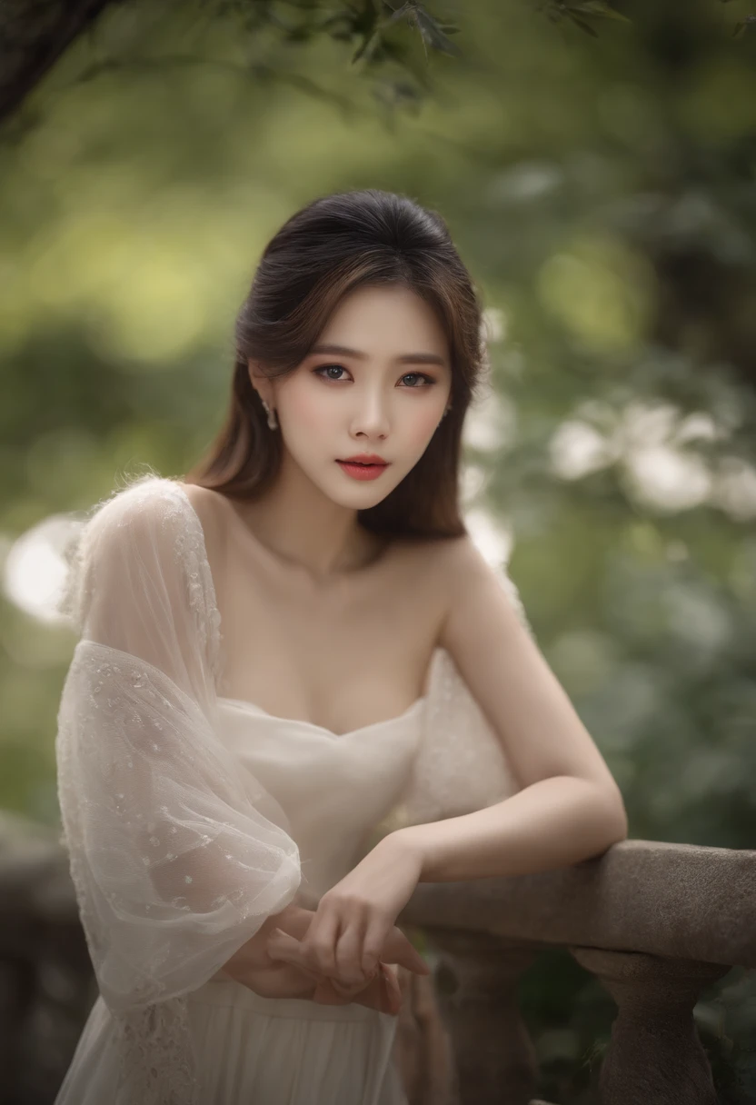 Fotos realistas de (1 estrela coreana FoFa) shoulder-length hair, Maquiagem Fina, medium breasts size, vestindo casaco, na neve, clear facial features, 8k high resolution, Crisp and realistic details.de Fora, eye level shot, F/4.0, 135 mm, FujiFilm, ArteFatos JPEG, Pontilhamento, UHD, master part