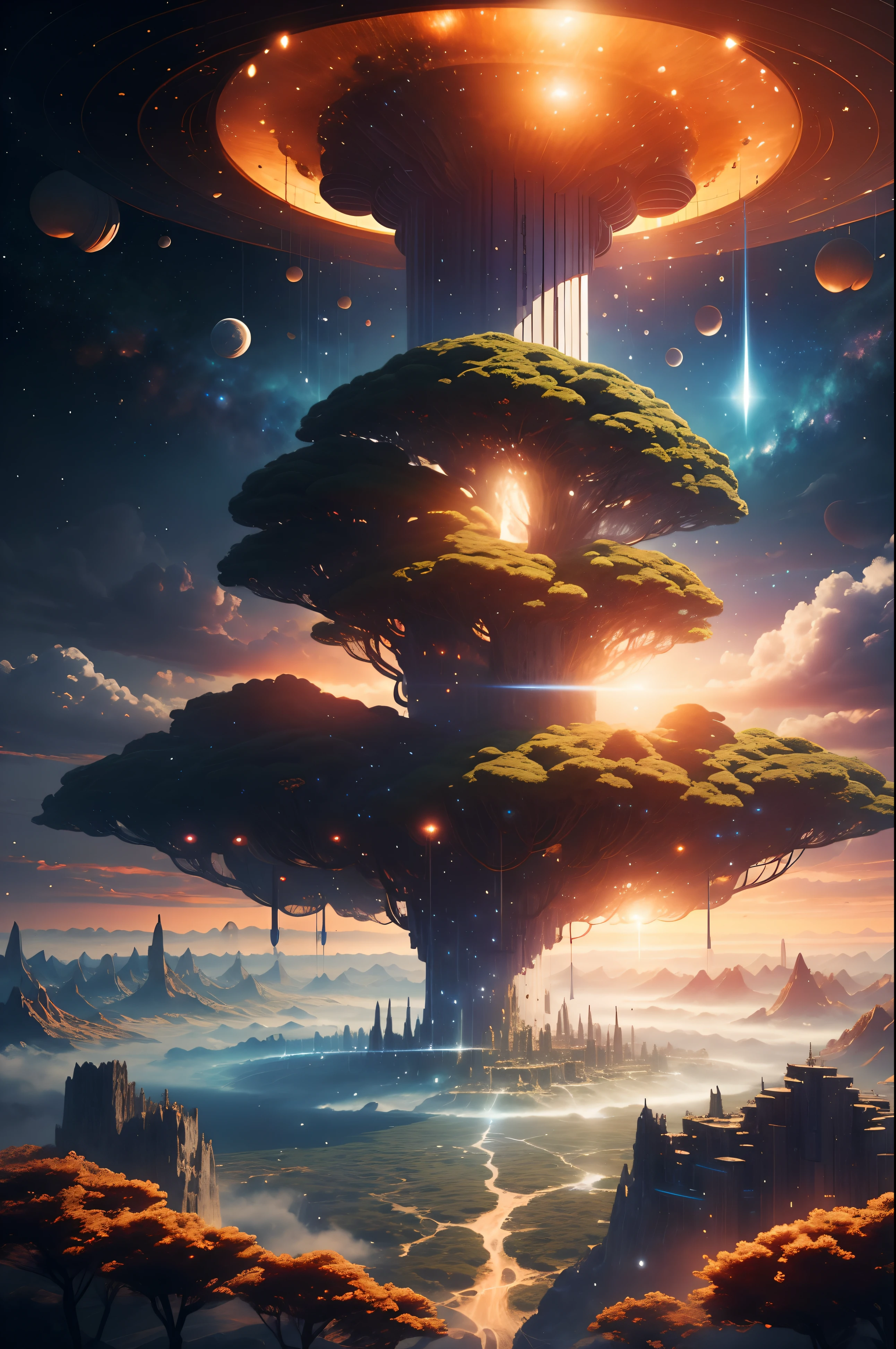 In the cosmic expanse, Xandar K31 stands as a beacon of hope. An advanced intergalactic civilization, it fosters unity among diverse species. Floating mega-cities orbit shimmering stars, while sentient beings from across the universe gather in the vast citadels to exchange knowledge and culture. Gleaming spacecraft traverse the cosmic tapestry, and the arts and sciences flourish as the cosmos comes together