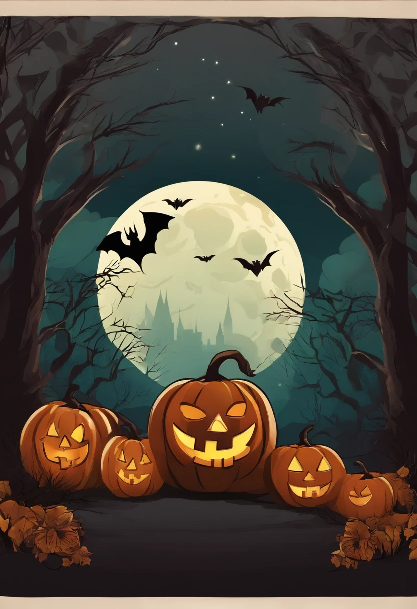 Halloween cartoon version of the card