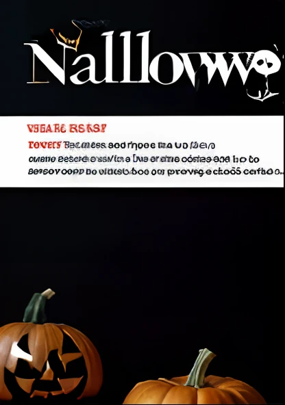 Halloween-style newsletter cover and leave blank in the middle