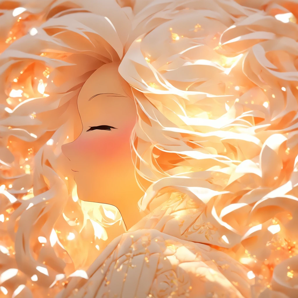 (White background:1.4),(Silhouette of a girl's head, Eyes closed, Long white hair,There are clay around her, Oriental elements),(Chinese illustration:1.3,paper art:1.3, Quilted paper art:1.2),( reasonable design, Clear lines, High sharpness,Best quality, Very detailed, Masterpiece, movie light effect, 4K )