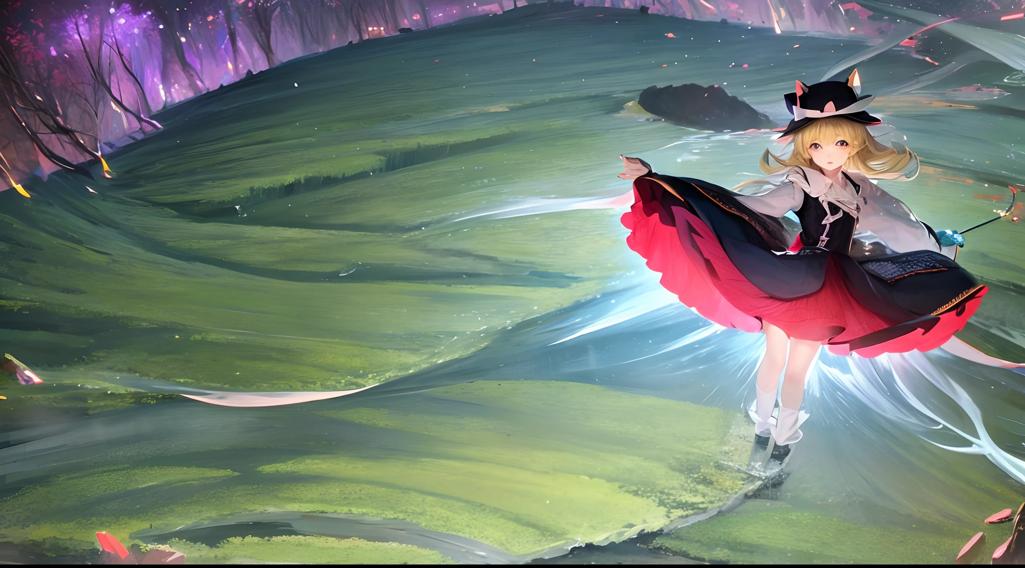 the anime, touhou project, Suwako Moriya, hat with eyes, looking a viewer, (Outstanding picture quality),Masterpiece,Best Quality,extremely detailed CG wallpapers, ultra_Detailed,(Cinematic lighting:1.1),(voluminous lighting:1.1),(Celluloid), (Solo Focus),(1 girl), 1girl, 独奏, olhando_at_Viewer, higher_body, Masterpiece, Best Quality
