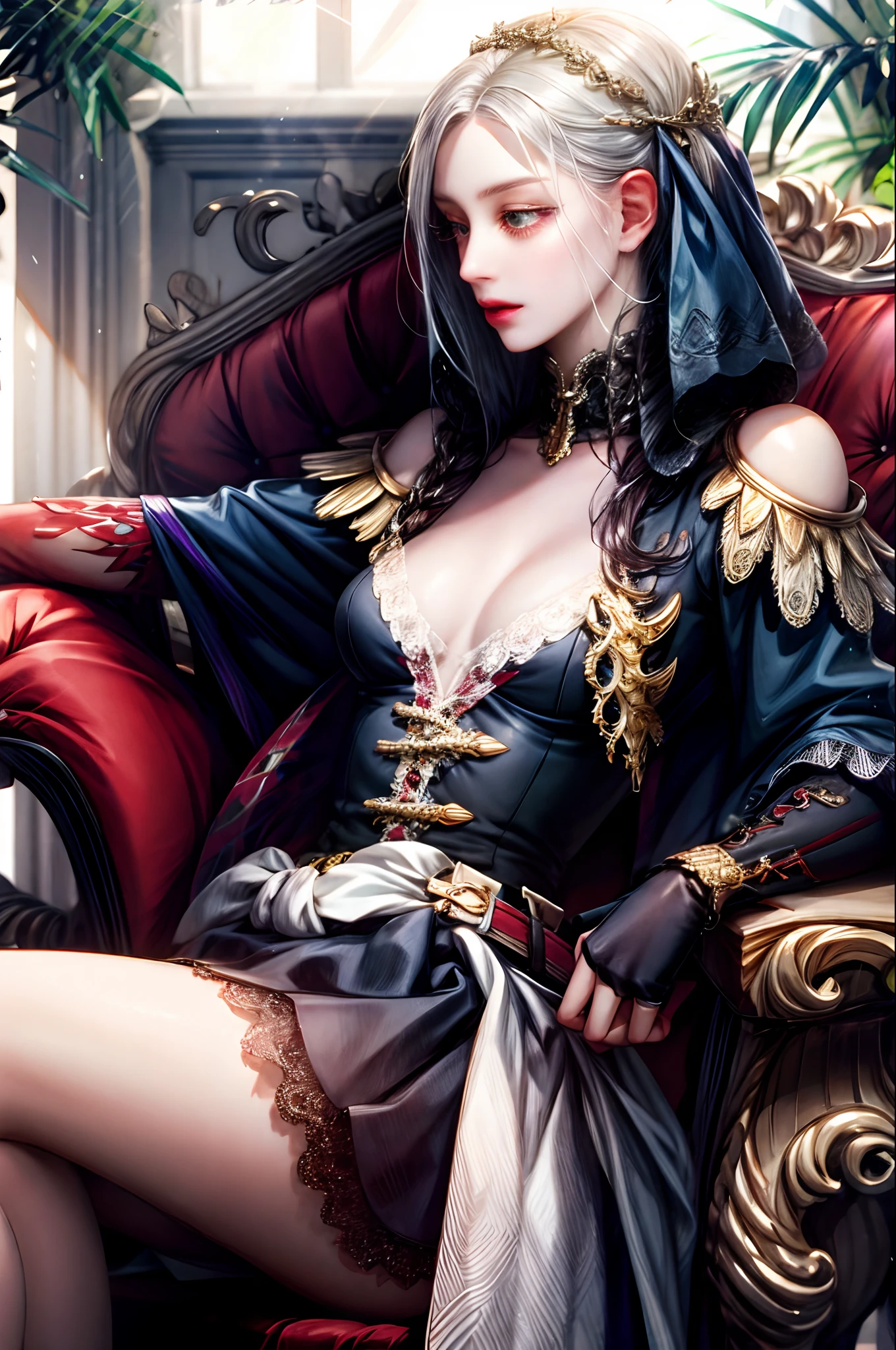 Edelgard, looking over shoulder, medium breasts