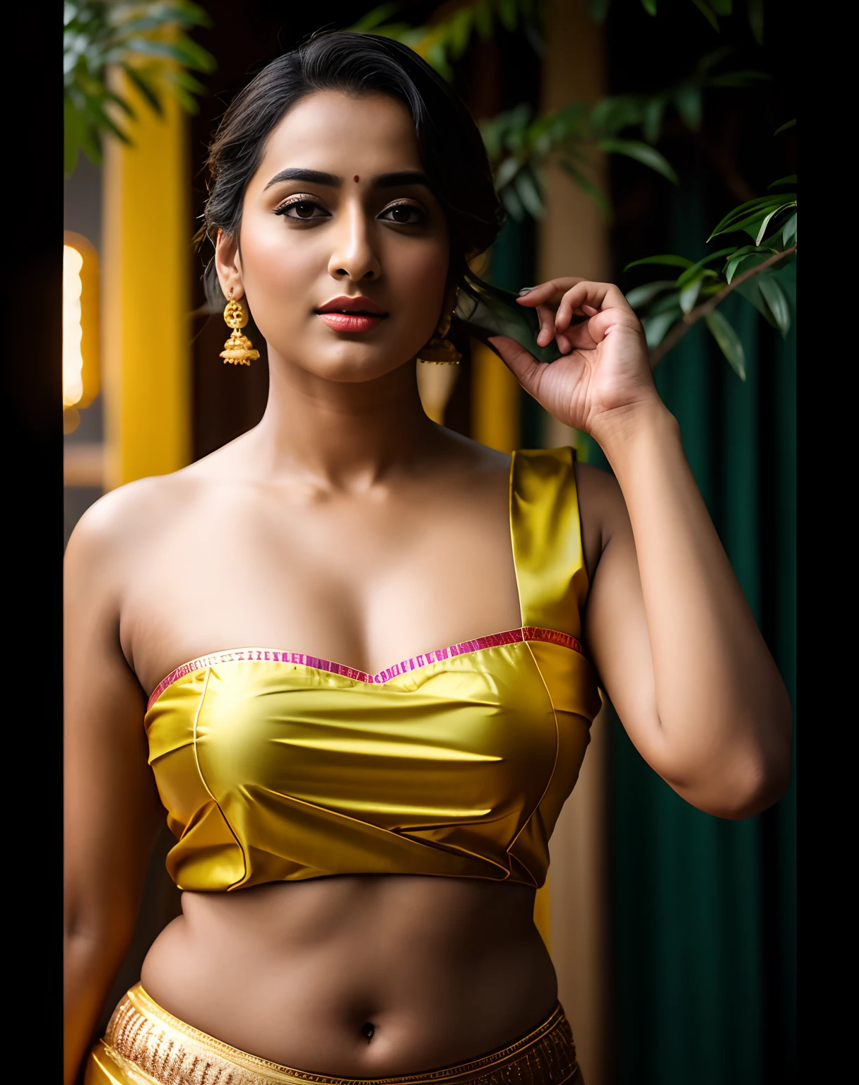Foto RAW, photorealistic, photography, full body shot, master shot, Wearing a Stanapatta, a chest-band.Saree model, model Photography, Indian saree shoot, Indian traditional wear advertising photography, traditional wear brand shoot, face of Indian actress Sonakshi Sinha, masterpiece, realistic, realism, photorealism, high contrast, photorealistic Artstation 8k HD digital art trend of high definition and detailed realistic skin texture, ultra detail, realistic skin texture, armature, best quality, ultra high definition, (photorealistic:1.4),, high resolution, detail, raw photo, Re sharp, by Lee Jefferies Nikon D850 Film Stock Photo 4 Kodak Portra 400 Camera F1.6 Lens Rich Color Ultra Real Realistic Realistic Textures Dramatic Lighting Unreal Engine Trending at Art Station Cinestill 800,(pele altamente detalhada: 1.2), 8k UHD, DSLR, soft-lighting, alta qualidade, grain of film, Fujifilm XT3,she didn't require a blouse,