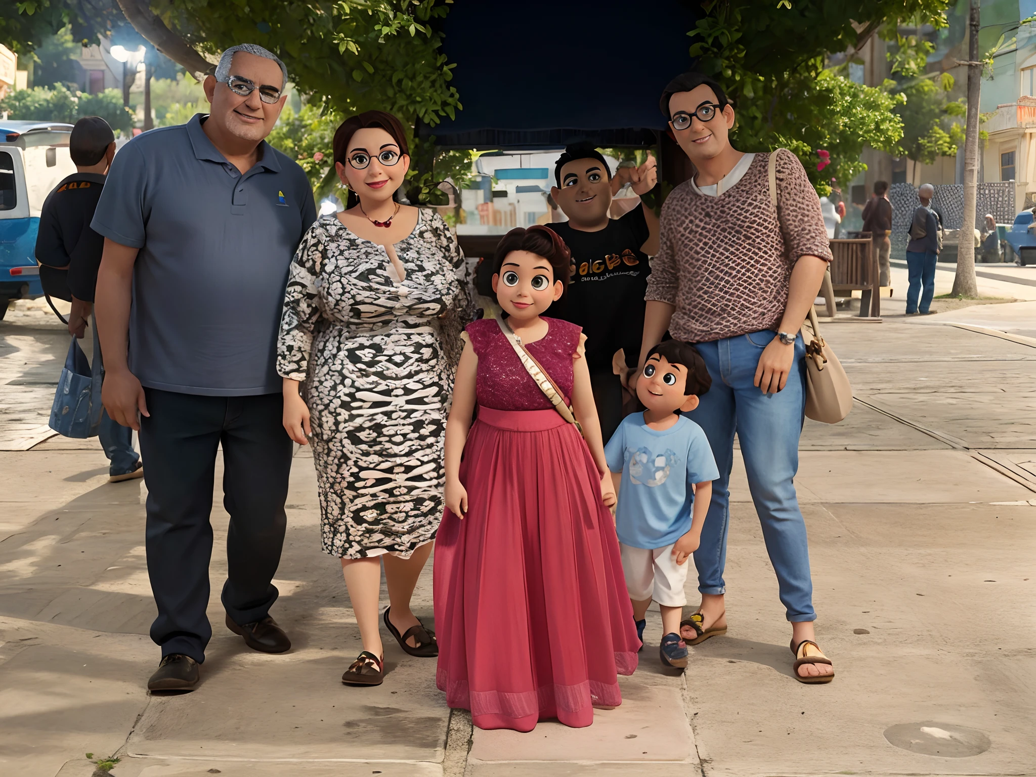 Familia estilo Pixar