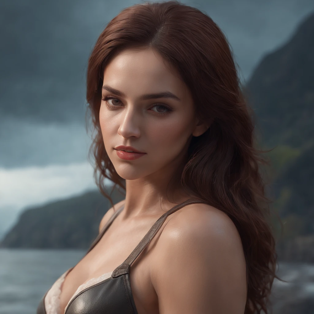 (Professional 3D rendering:1.3) de (Realistic:1.3) Foto de arte mais bonita do mundo,Features soft, bright female heroes, ((Epic hero fantasy rough muscular women wet hero angry look long hair short beard and fierce expression in dynamic pose, fantastic location, majestoso ambiente desordenado)), corpo inteiro 8k unidade render, action shot, poros da pele, very dark lighting, sombreamento pesado, circunstanciado, Rosto detalhado, (vibrante, fotogrdeia realista, Realistic, Dramatic, Escuro, foco nítido, 8k), (Old leather clothes damaged by bad weather:1.4), ((((Use peles)))), (intrincado:1.4), decadente, (altamente detalhado:1.4), pintura digital, rendering by octane, art stations, Conceito-Arte, liso, foco nítido, illustration, germe da arte, (Loish:0.23), Wlop Ilya Kuvshinov, e Greg Rutkowski e Alphonse Mucha Gracias, (global ilumination, studiolight, Light Volumetric), chuva forte, floating particles, patife, fantasia, Onze, corpo inteiroesbian, ((Fundo escuro e antigo da cidade:1.3)),CGSesociedade,art stations