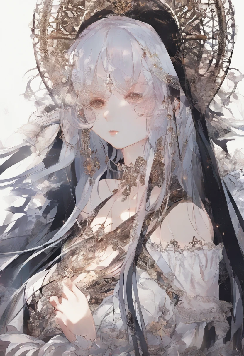 Masterpiece, Best quality, {Best quality}, {{Masterpiece}}, {A high resolution}, Focus, Anime style, Cartoon close-up of a woman, Girl design, Portrait, Gisha, Anime image, Long hair, Black hair, Straight eyes, hair covering ears, Polished and powerful appearance, Exotic, Tall, freckle, cheerful big breasts, Classic costumes, Colorful, colours