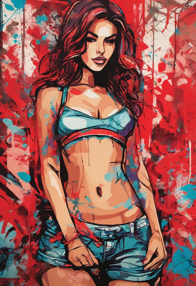 Pixel naked girl from the front, side and back. In 30x90