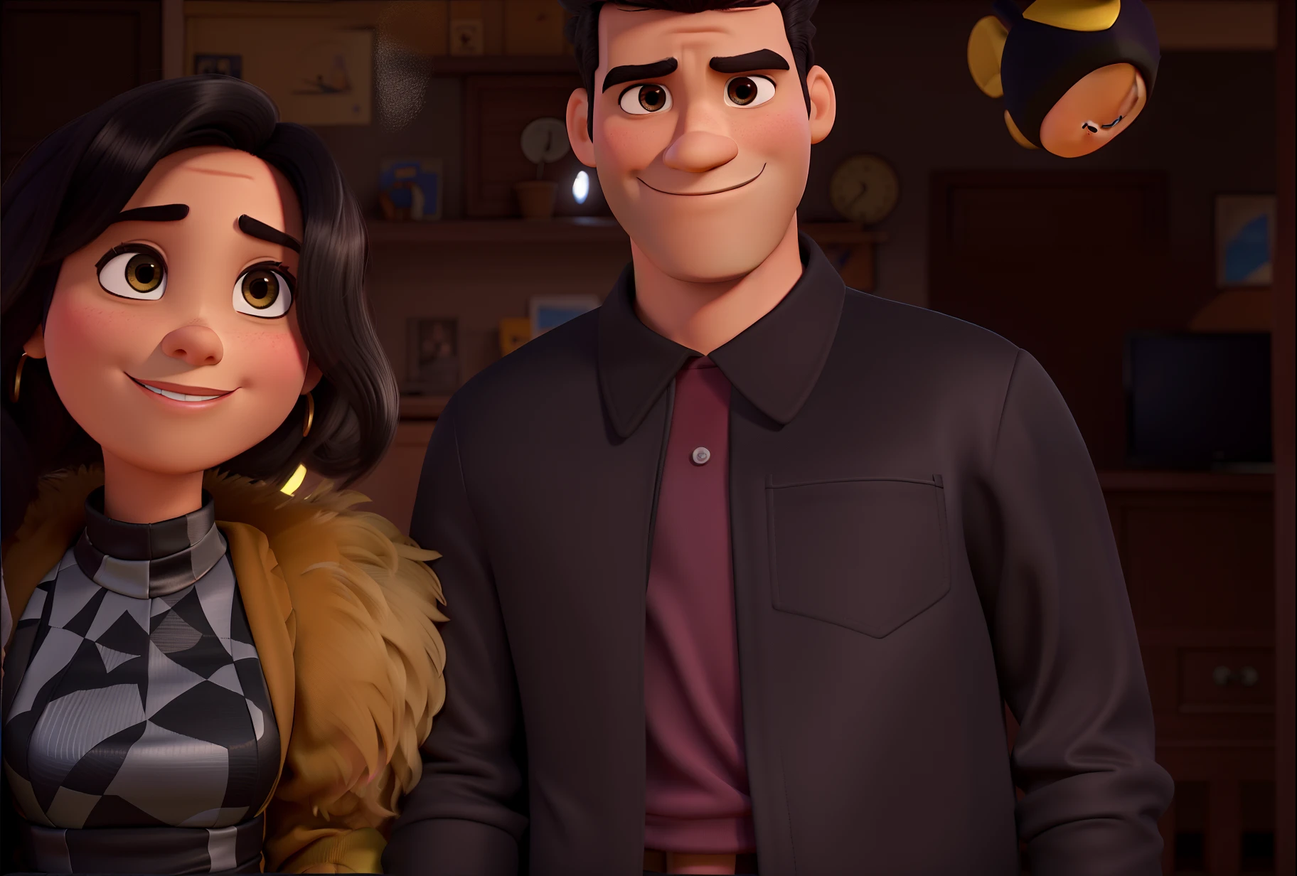 CASAL NEGRO ESTILO DINEY PIXAR. ALTA QUALIDADE MELHOR QUALIDADE