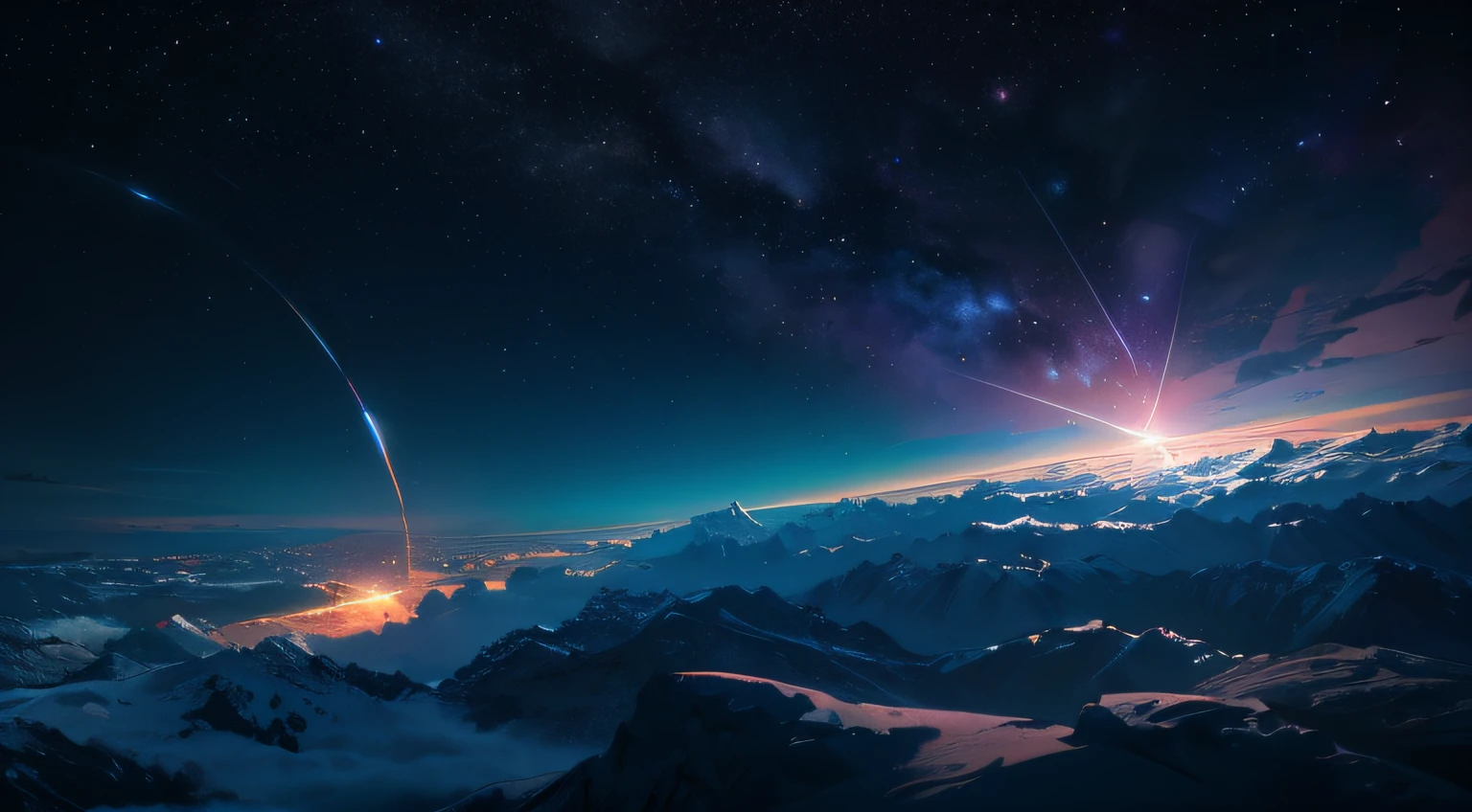 God creating the universe and seeing the Big Bang, ultra realistic, ultra detailed, 8k