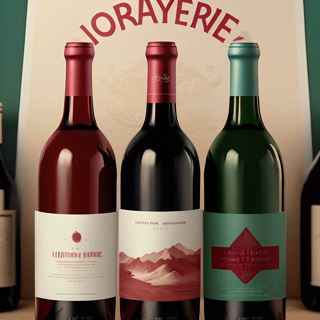 Wine illustration,Poster design,packaging design,planar,Bottle design