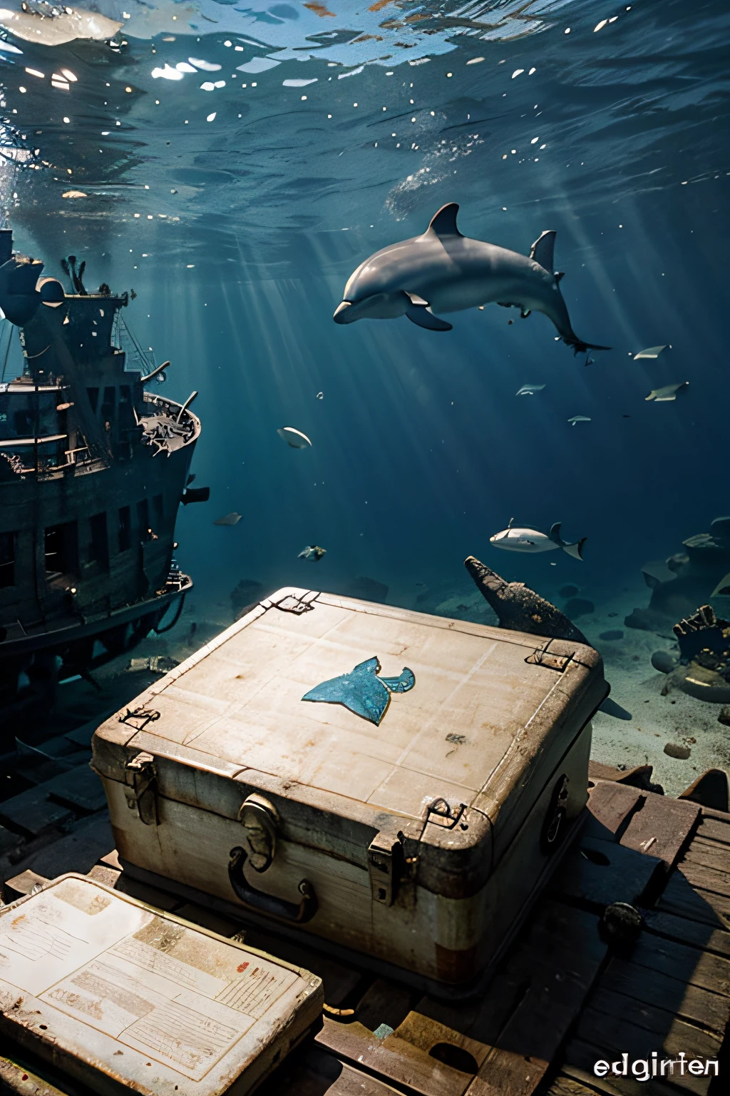 Underwater view,Pakalang,dolphin,Equation box,Shipwreck