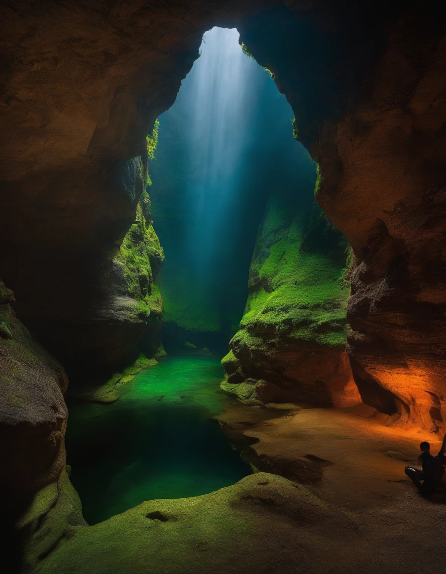 Caves hidden deep underground, Ninja bandits were taking refuge