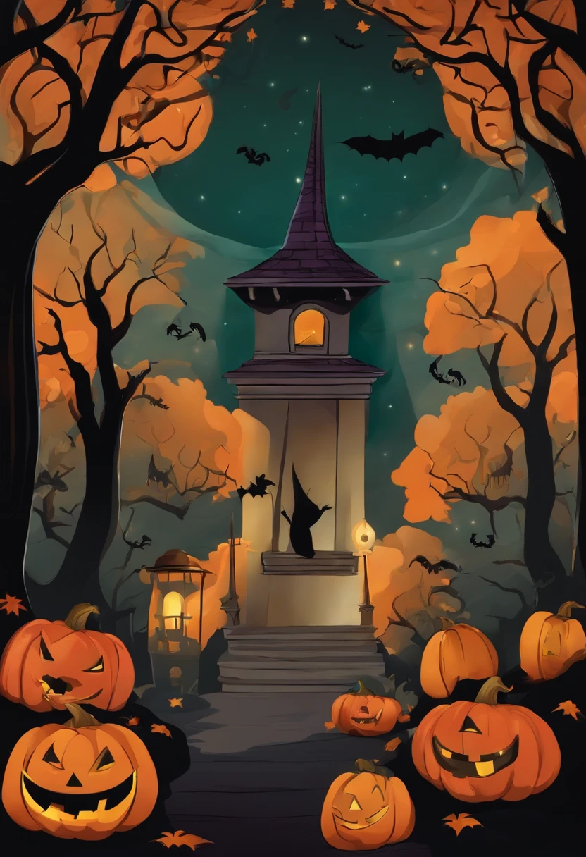 Halloween cartoon version of the card