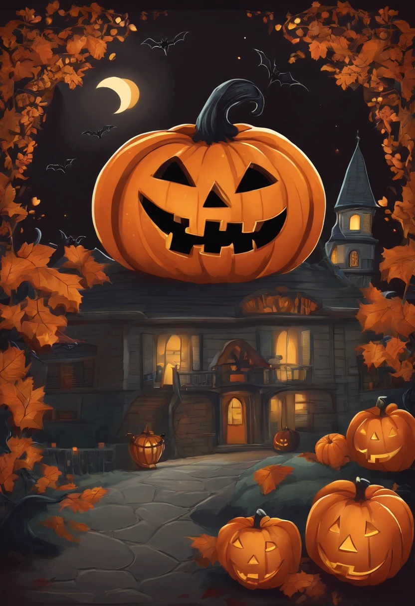 Halloween cartoon version of the card