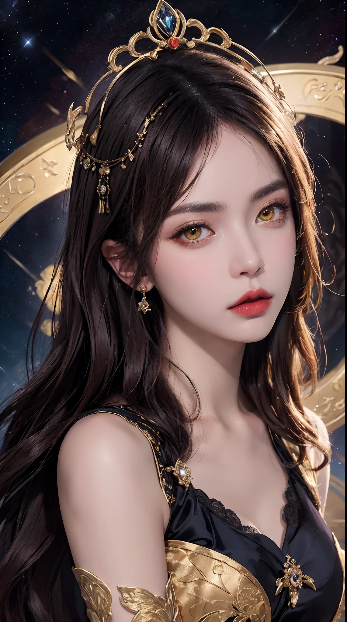 Polychrome,, night, dark, blonde, Show Viewer, In-person audience, Limited Edition Palette, Dragon Background, Shine,(Highly detailed CG Unity 8k wallpaper),(masterpiece), (Highest quality), (Vaporwave Style), (Super detailed), (Best illustrations),(Best Shadow),Perfect lighting , Perfect Anatomy , Vibrant colors、