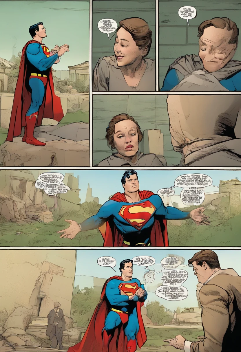 Supergirl on all fours(  author：over-Tortoise Man:1.2) With her (Torn clothes:1.4),  Sexual position, (Size difference:-1.5),  Black hair,  ("The glowing green collar is held by another Superman":1.4) (The super girl voice barks like a dog:1.2),Tongue out,  (eyes looking up:1.4), saliva, ( Bukkake:1.5), Super Girl gets grabbed from behind by another guy, (Doggie style:1.2), (Superman holding the leash:1.3),