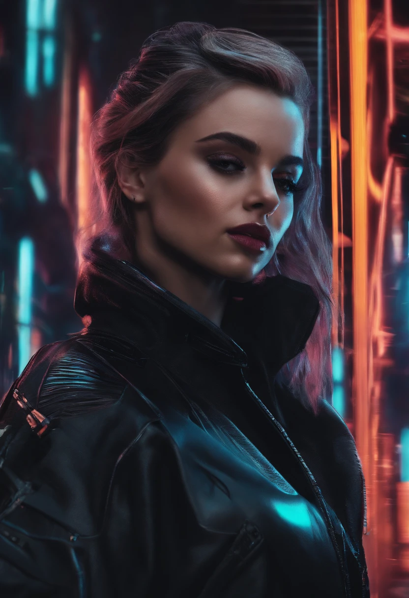 "Create a font that feels like it's from a cyberpunk world, with sleek lines and a hint of neon."