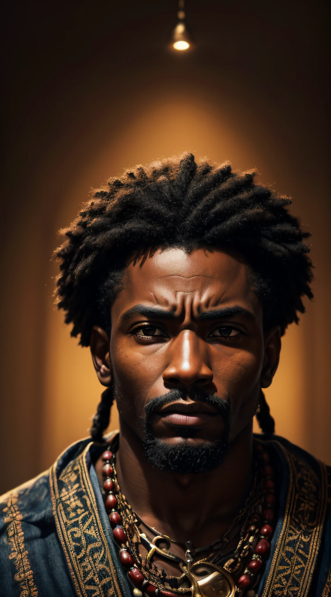 (a powerful portrait of a black man in 1900, [intense, piercing] eyes, struggles and triumphs of his people, [strong, determined, resilient:1.1], 1900s,[exquisite, hyper-realistic, highly-detailed] portrait,) vibrant colors, (oil painting, detailed brushstrokes, masterful technique), [best quality, 4k, highres:1.2], historical, (studio lighting, vivid colors, rich contrast), dramatic composition, [authentic, true to life:1.1], [soulful, captivating, powerful] expression