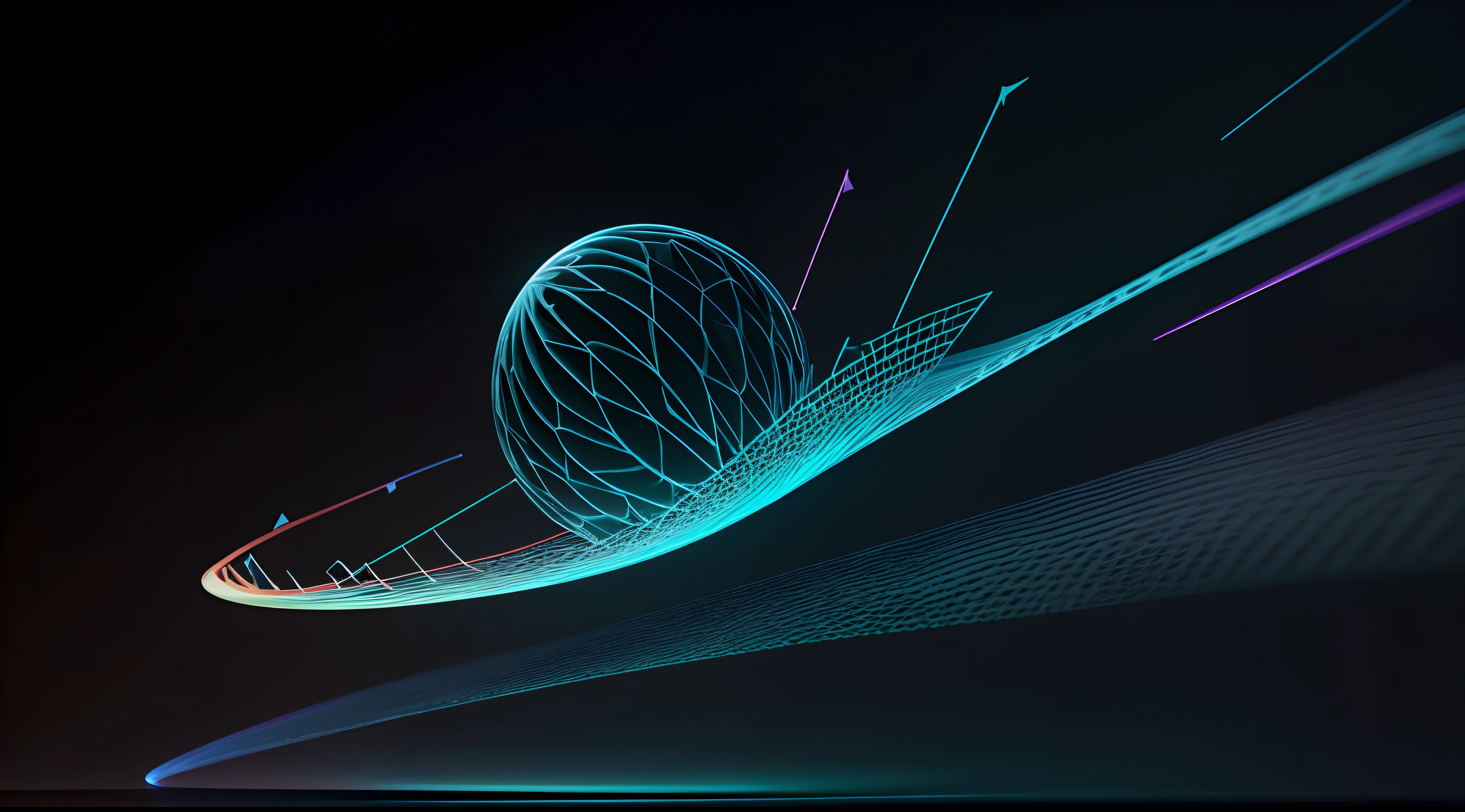 Engaging 3D visualization featuring stunning graphs、glinting