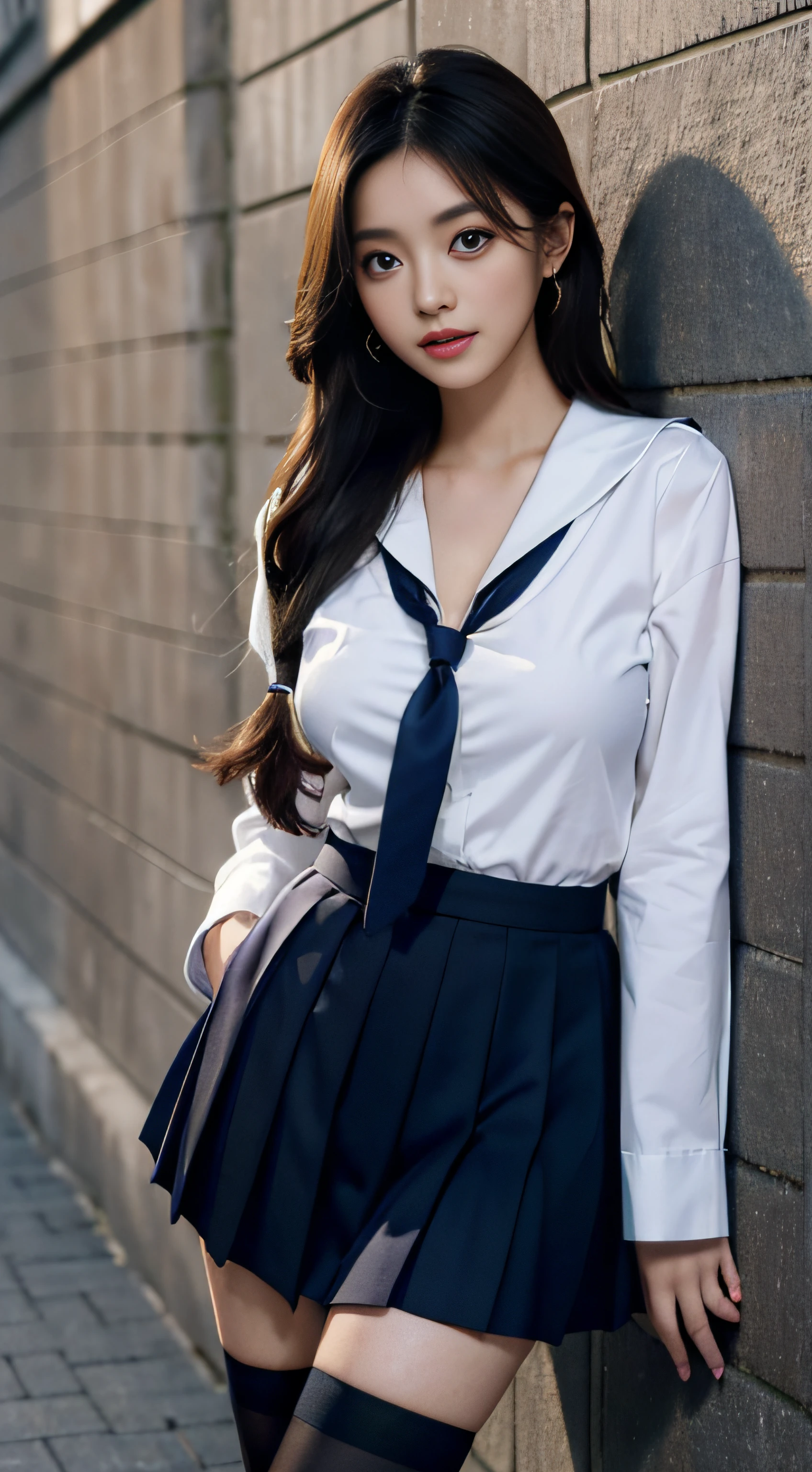 Looking here、Attractive maroon random shorthair young woman、Underwear torn almost like scrap、You can see your huge size、Skin Tight、Soft big、Crotch wide open、The pubic area can be seen through clearly.、undergarment、Behind the school building、blushed face、((Button shirt、Big under the shirt、Uniform Ribbon、breasts focus、Navy blue pleated skirt))、boob focused、From the knee up