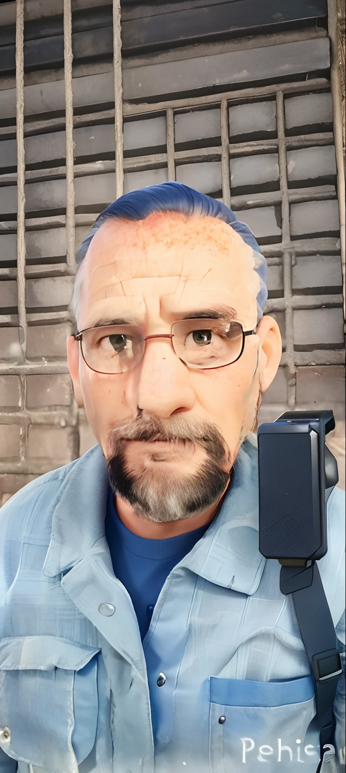 Man in blue shirt holding a camera and a cell phone, taken in the early 2020s, Fotografia selfie 8k, 3 6 anos, 38 anos, david rios ferreira, cerca de 3 5 anos, selfie de um homem, Homem de 4 0 anos, foto de perfil headshot, Homens de 45 anos, Jemal Shabazz