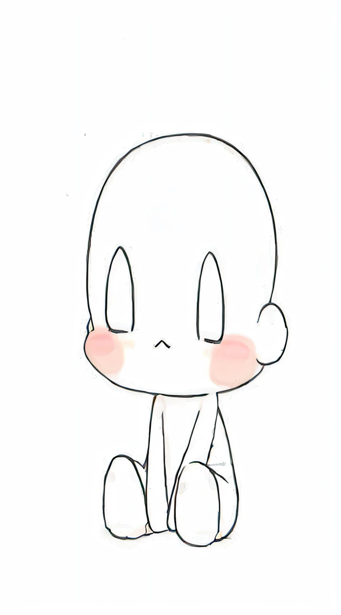 A painting of a  sitting with his eyes closed, Cartoon Cute, cute drawing, anime chibi, pin on anime, Cute cartoon, Kawaii chibi, chibi proportions, Cute anime, clean cel shaded, sad kawaii face, with a sad expression, chibi anime, Simple drawing, adorable expression, cute anime face, is totally sad and cries, Cute cartoon character, cute artwork