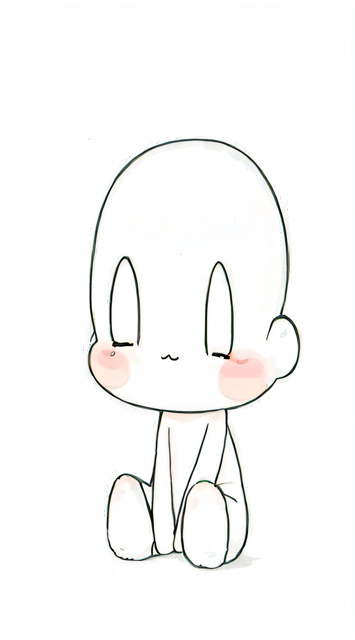 A painting of a baby sitting with its eyes closed, Eye and mouth postures are varied, Cartoon Cute, cute drawing, Simple drawing, adorable expression, cute anime face, is totally sad and cries, Cute cartoon character, cute artwork