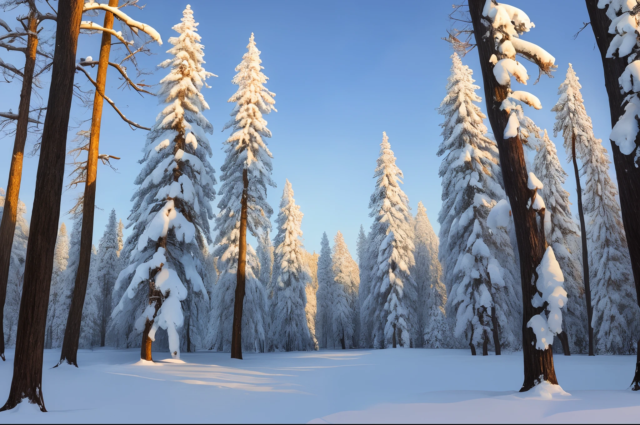 snowscape the woods
