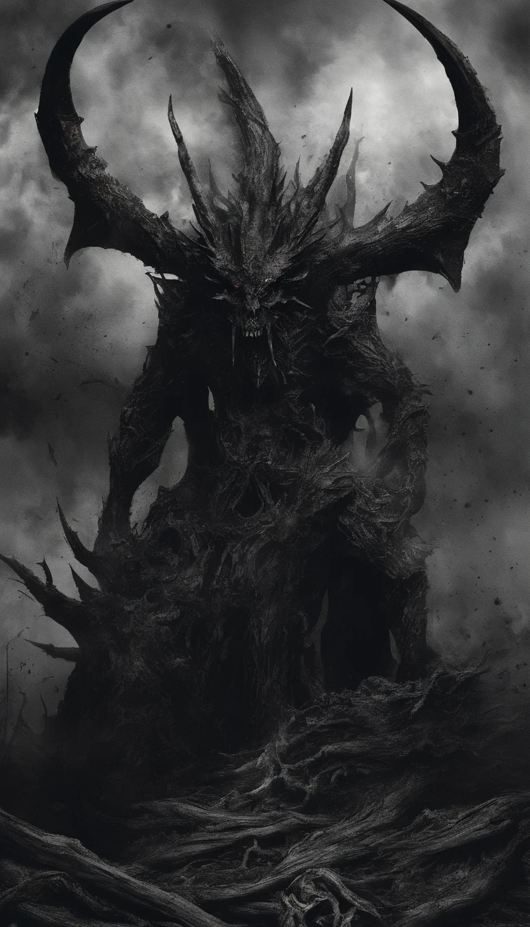 (Best quality,A high resolution:1.2),(Dark,menacing:1.1),(sinister:1.1),(Devil,satan,Lucifer:1.1),(The demons:1.1),(Ominous,Foreboding:1.1),(Powerful figure:1.1),(Red glowing eyes,Sharp teeth:1.1),(Black wings,Thick,Tattered:1.1),(Hell landscape:1.1),(Fire,brimstone:1.1),(Threatening atmosphere:1.1),(Dark shadows,Menacing presence:1.1),(Ominous clouds,Stormy sky:1.1),(Gloomy,Unforgettable mood:1.1),(Ominous aura,evil energy:1.1),(Dark aura,Smoke:1.1),(intense heat,fiery flames:1.1),(Surreal,Nightmarish vision:1.1),(Prophecy of the book of Revelation:1.1),(Twisted horns,Blazing Crown:1.1),(Ominous whisper,Evil laughter:1.1),(Screams of torment,Echoing cries:1.1),(Ominous symbols,Ancient runes:1.1),(Mystical Artifacts,Shadow artifacts:1.1),(Hell Rituals,Ritual sacrifices:1.1),(Demon Servant，,Dark creatures:1.1),(Desolate,barren wasteland:1.1),(Academy of Souls,Tormented souls:1.1),(Eternal curse,Desperate life:1.1),(The destruction of the end of the world,The world is in chaos:1.1),(Malicious intent,The embodiment of darkness:1.1),(A gateway to the underworld,Nightmare realm:1.1),(funk,terroral:sankta].