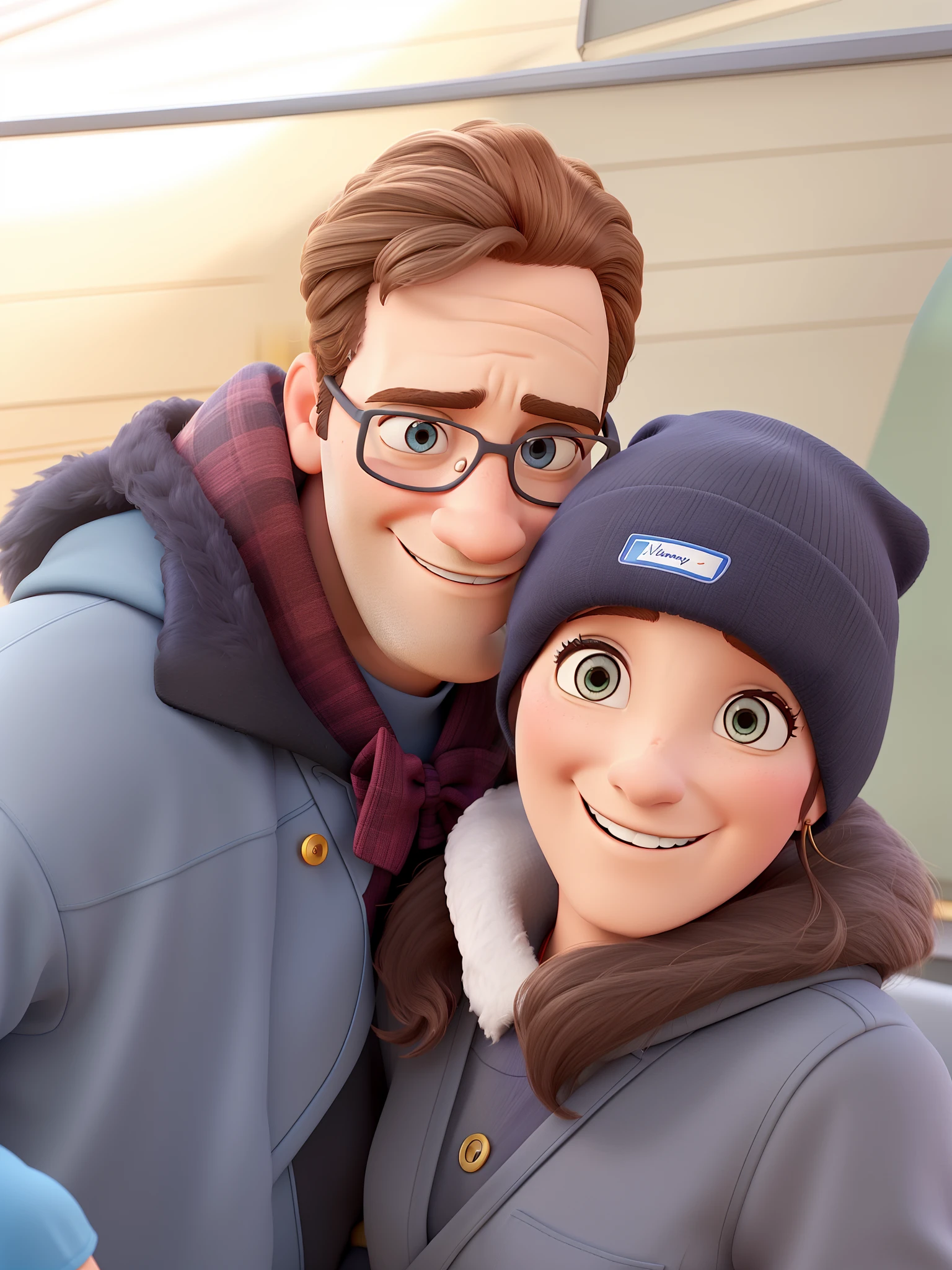 Mann und Frau Paar im Disney-Pixar-Stil, Hochwertige, best qulaity