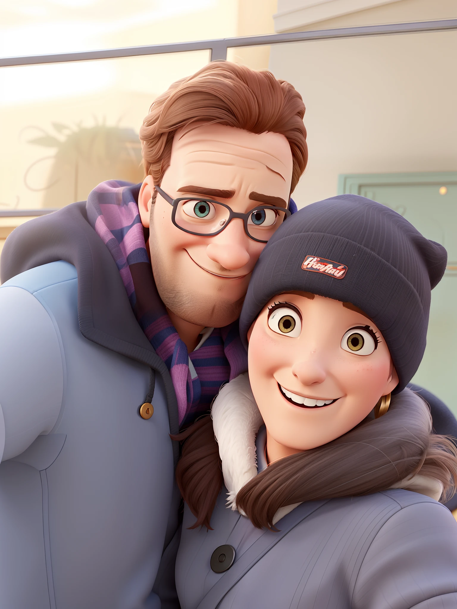 Mann und Frau Paar im Disney-Pixar-Stil, Hochwertige, best qulaity