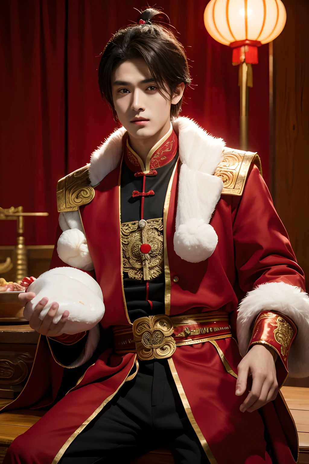 Game characters,Chinese Ancient Man,Redcoat,Fourteen years old,Super handsome,Xianxia costume