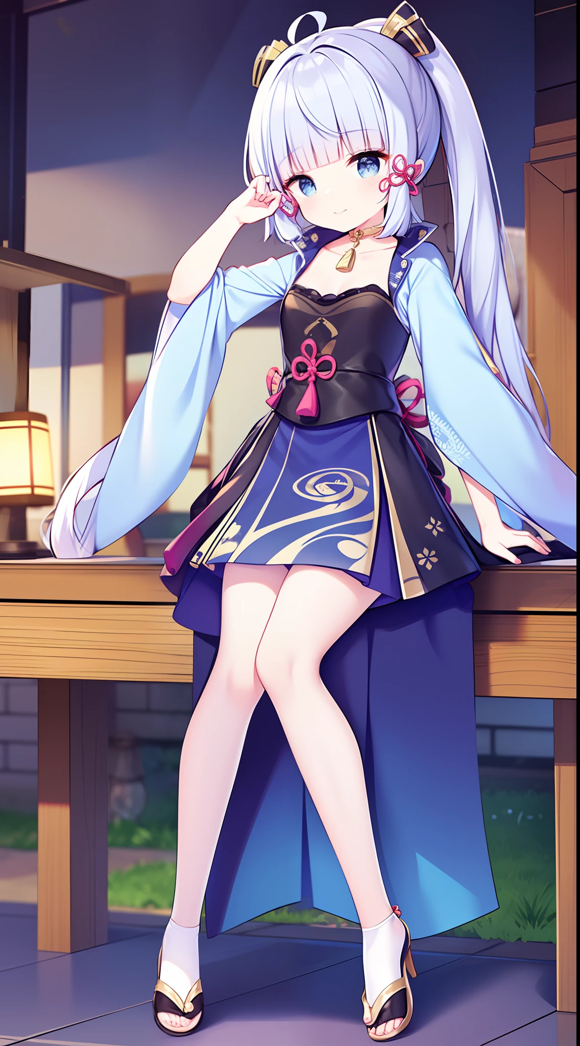 tchibi、Genshin style、skirt by the,Genshin Impact Walnut Dress-Up、Straight face、happening,Close one eye,leaning-forward,Mischievous,put hands on the hip、tmasterpiece、Top image quality、top-quality、Cute Turtle,dynamicposes,Full body photo,Pink high heels