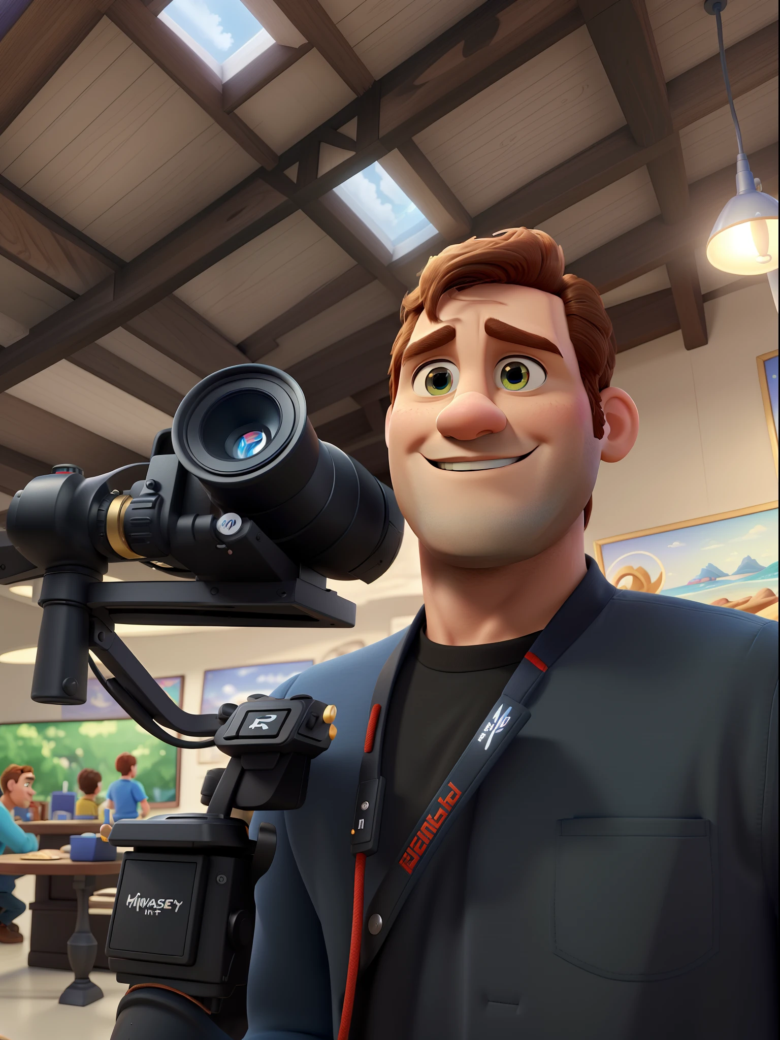 (best quality,4k,8k,highres,masterpiece:1.2), um homem branco estilo Disney Pixar, alta qualidade