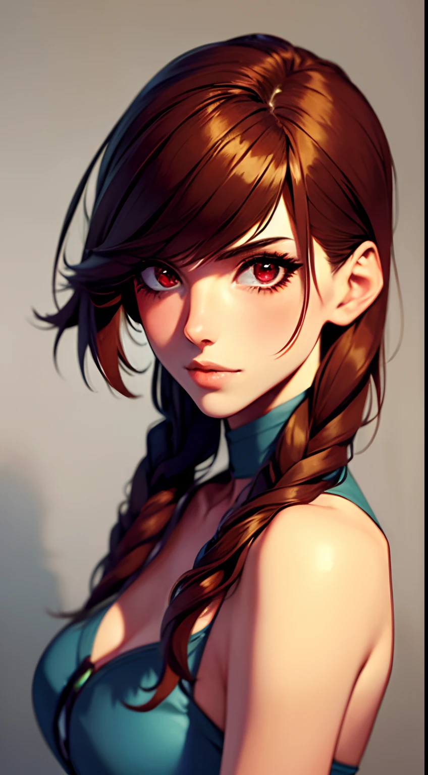 (masterpiece), (best quality), 1girl, red eyes, brown hair