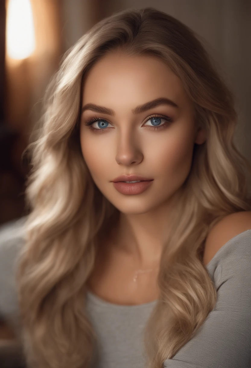 arafed woman fully , sexy girl with blue eyes, ultra realistic, meticulously detailed, portrait sophie mudd, blonde hair and large eyes, selfie of a young woman, squinty eyes, violet myers, without makeup, natural makeup, looking directly at the camera, face with artgram, subtle makeup, long eyelashes, stunning full body shot in bedroom, lying on bed, medium to large size bust mixed race, no lingerie, with legs spread open, legs open, no clothes, with private parts clearly visible