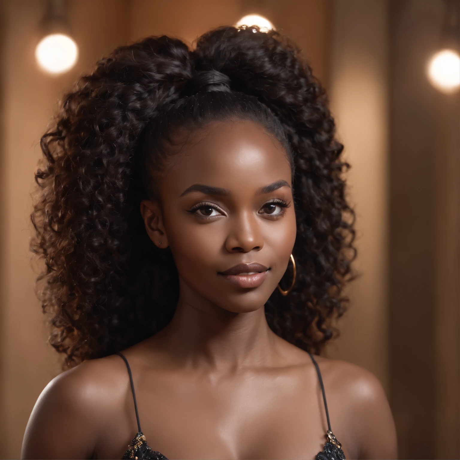 ((Dark African skin, Very deep ebony skin)), ((Its beauty  undeniable)), ((Excited cute face)), ((Hyper detailed perfect eyes,)), ((pose mignonne)), ((Langue sortie)), ((Seductive )), ((wine, chic)), ((Afro ponytail with long African curly hair,)), (( peau)), ((debout, vue de face)), ((toucher ses propres jambes dans une pose sexy)), ((indoor, party, dancing, club, people in the background)), Sharp Focus CGI, photoreallistic, High detail, Realstic, Masterpiece, absurdes, Best quality, Hdr, High quality, high-definition, Extremely detailed, 8k wallpaper, Intricate details, 8K UHD, Full-HD, (photo realist:1.2), contraste, intense illumination, lighting cinematic, natural lighting, veilleuse, Nuit, Illumination globale, Laughing out loud, a la piscine African women、Female sexy, the hague