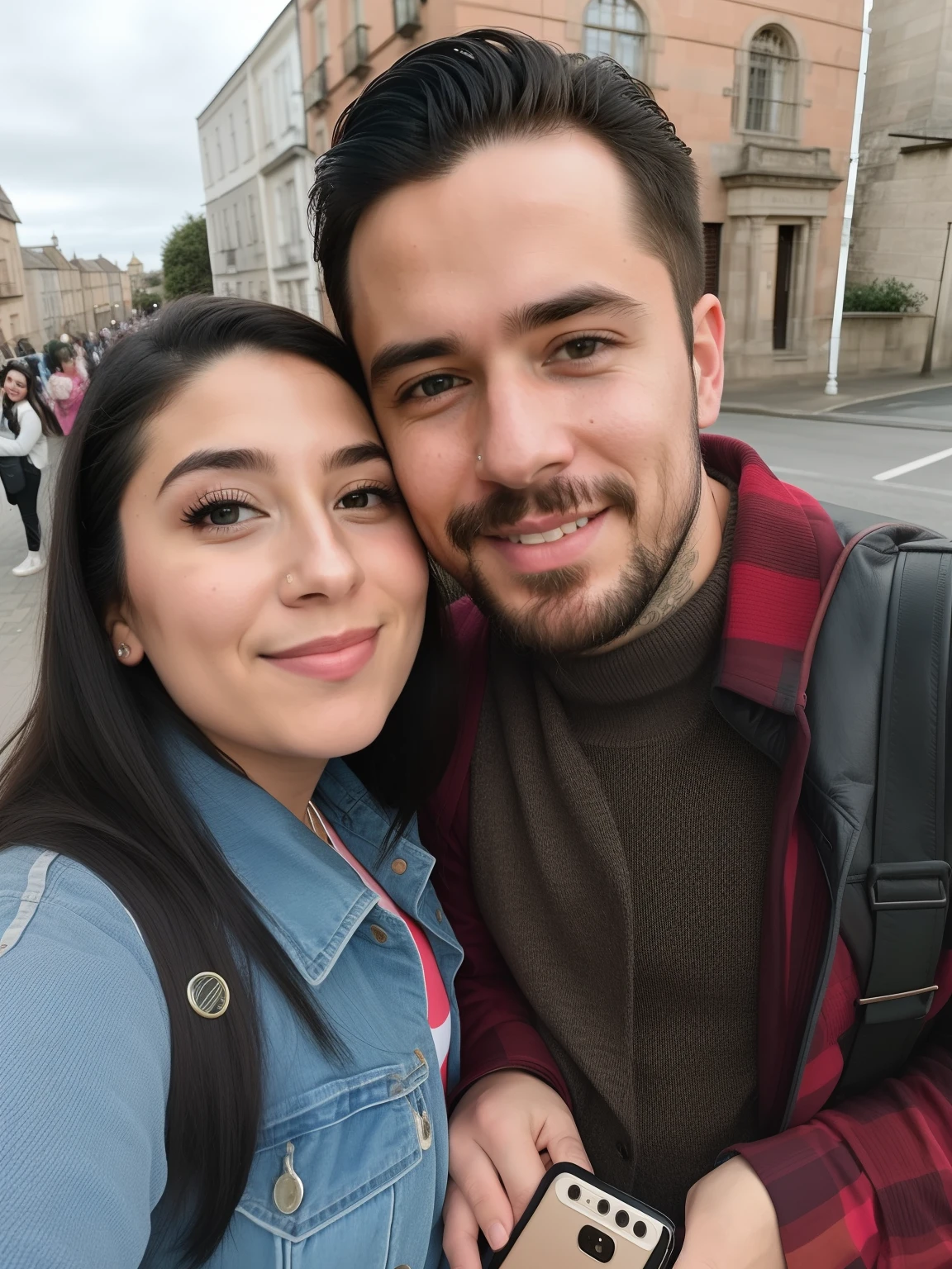 there is a man and woman taking a selfie together, 8k selfie photograph, lovely couple, very very low quality picture, photo taken in 2 0 2 0, 📷 mungojerrie and rumpleteazer, inspired by Glòria Muñoz, happy couple, irish youtuber, profile image, couple portrait, they are in love, couples portrait
