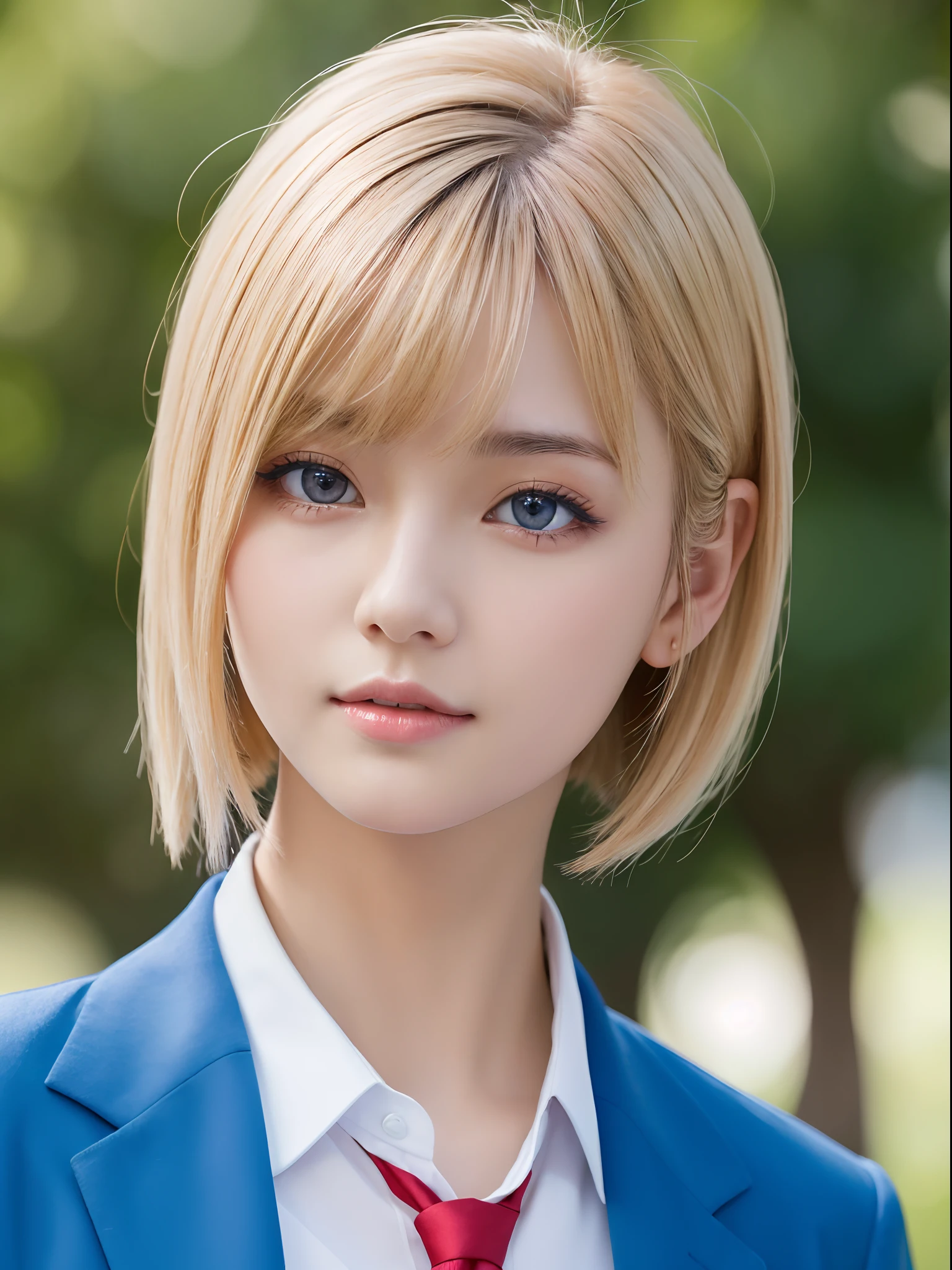 ((sfw: 1.4)), (( detailed face, cute face, detailed face, professional photography)), (Tie, Business Suit),  (from back) , ( full body  : 1.3), (( Shiny platinum blonde silk hair, beautiful shiny bangs, big clear sky blue eyes, very beautiful bright eye highlights, 1 Girl)), Ultra High Resolution, (Realistic: 1.4), RAW Photo, Best Quality, (Photorealistic Stick), Focus, Soft Light, (()), (( (young face))), (surface), (depth of field), masterpiece, (realistic), woman, bangs, ((1 girl))