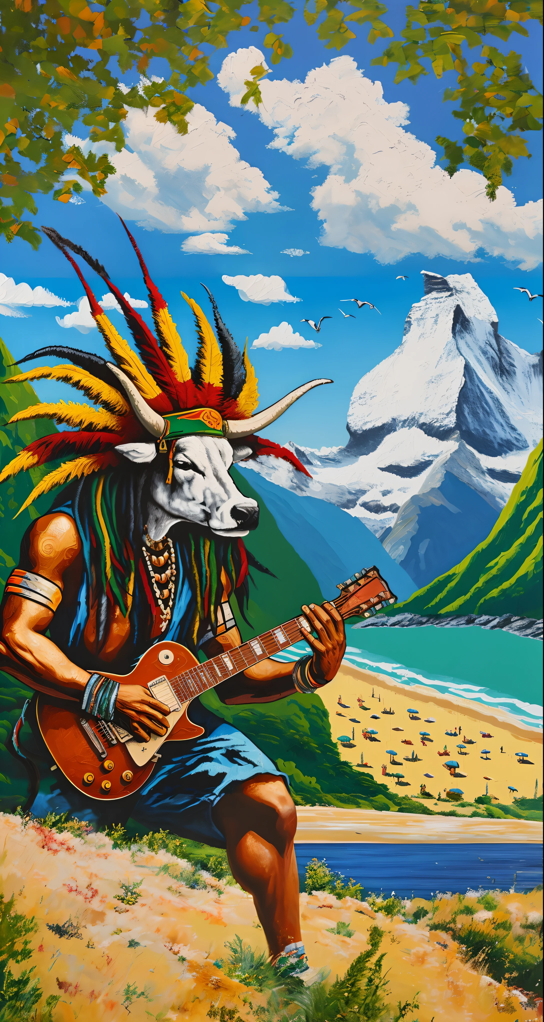 painting of landscape, extremely high quality artwork, norman mingo painting