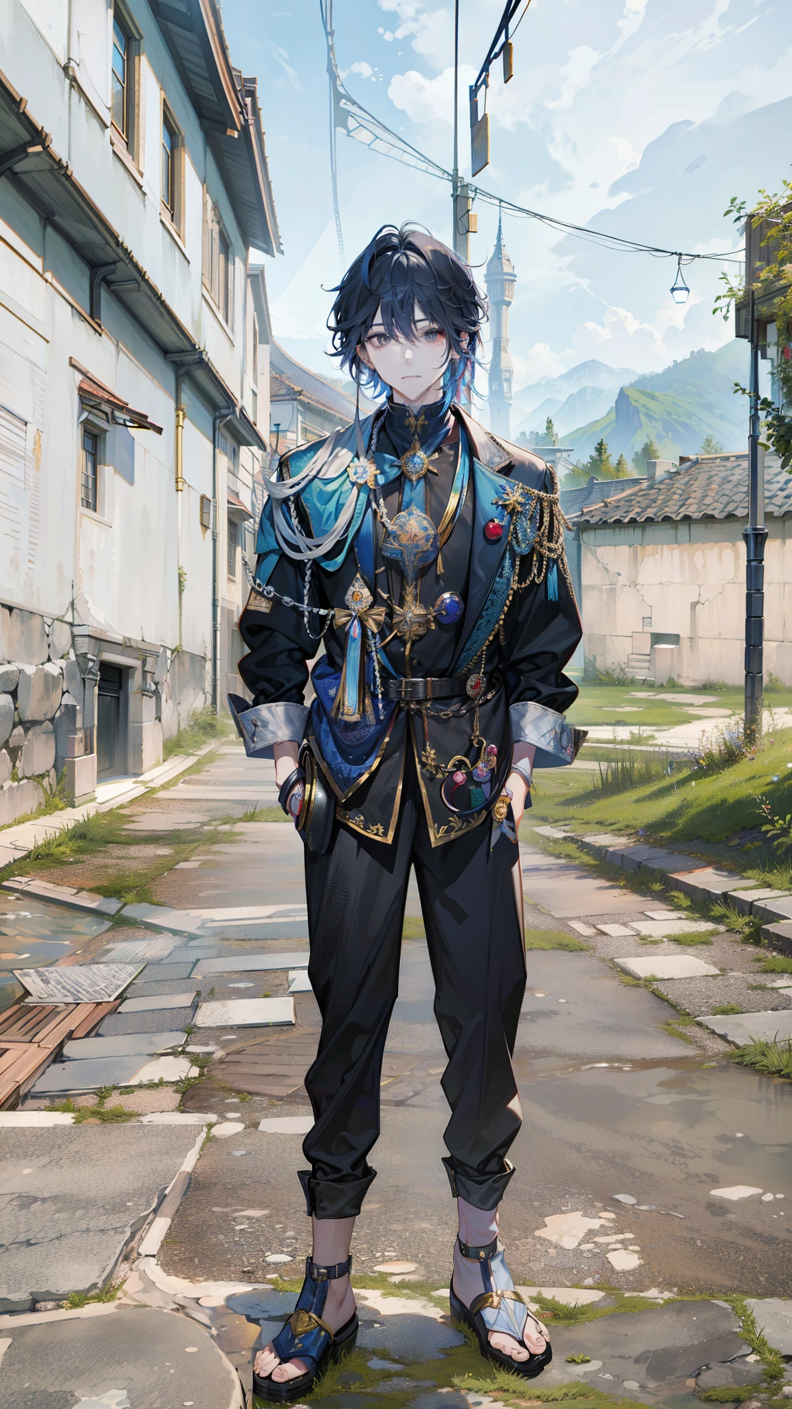 Masterpiece, best quality, chibi, wizard tea party, handsome male witch, beautiful witch, happy, vibrant, colorful