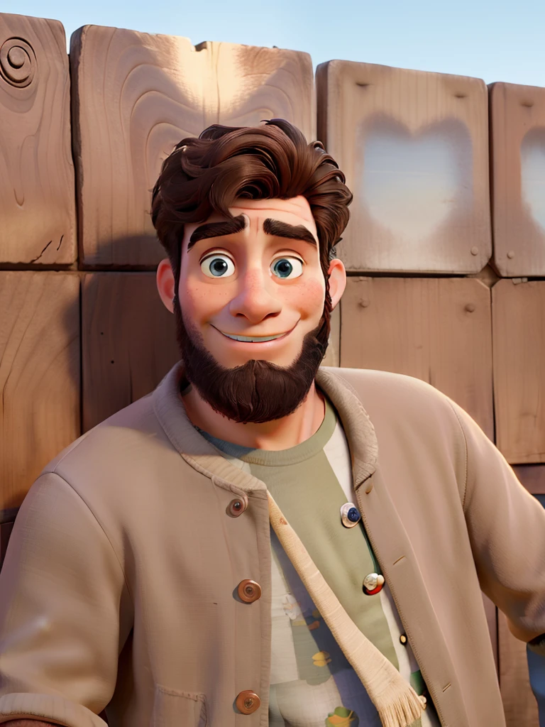 (best quality,masterpiece:1.2),a man with detailed eyes,detailed portrait shot,Disney style,standing in the park,many facial details