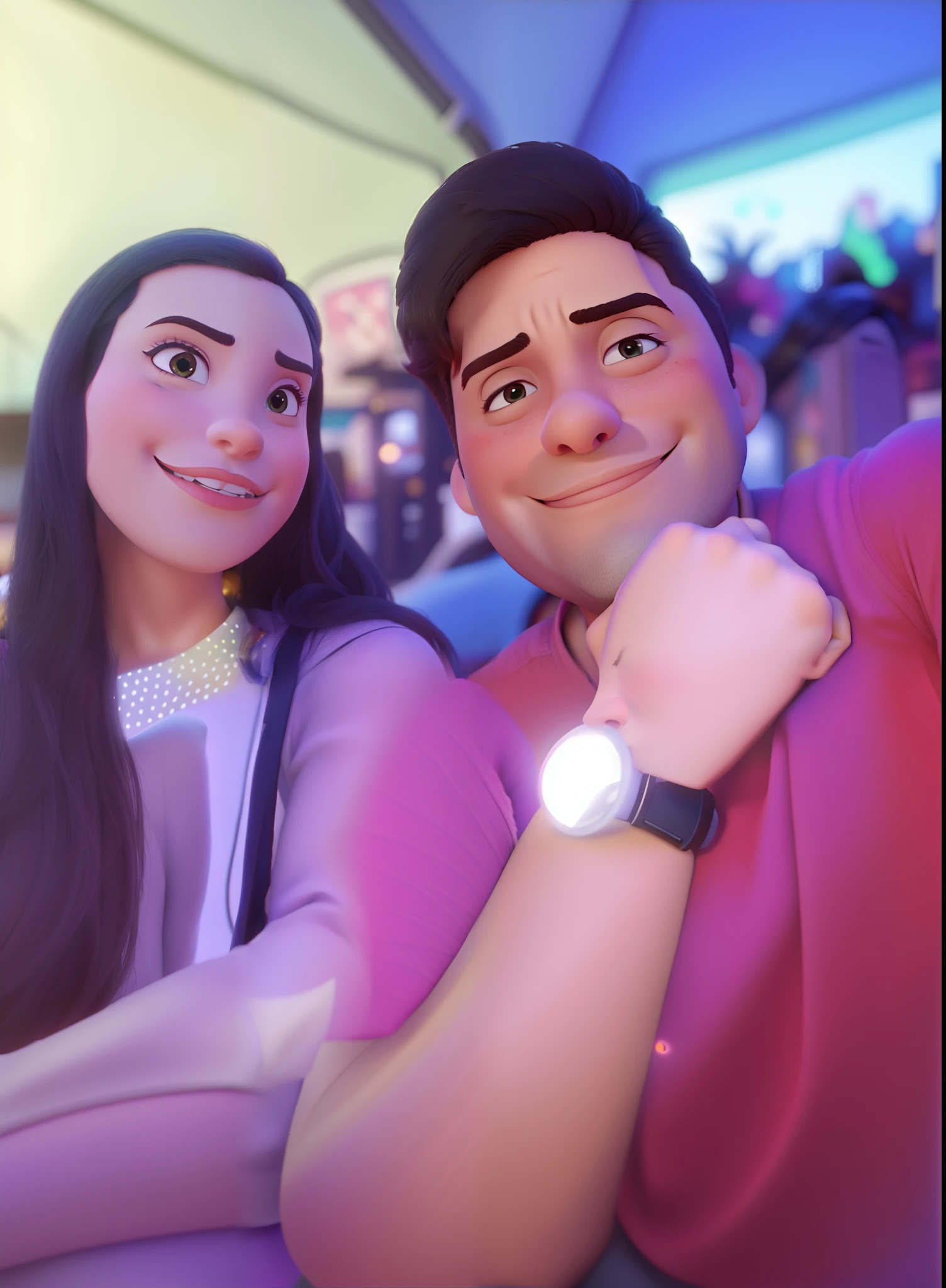 romantic couple, igual aos filmes Disney Pixar