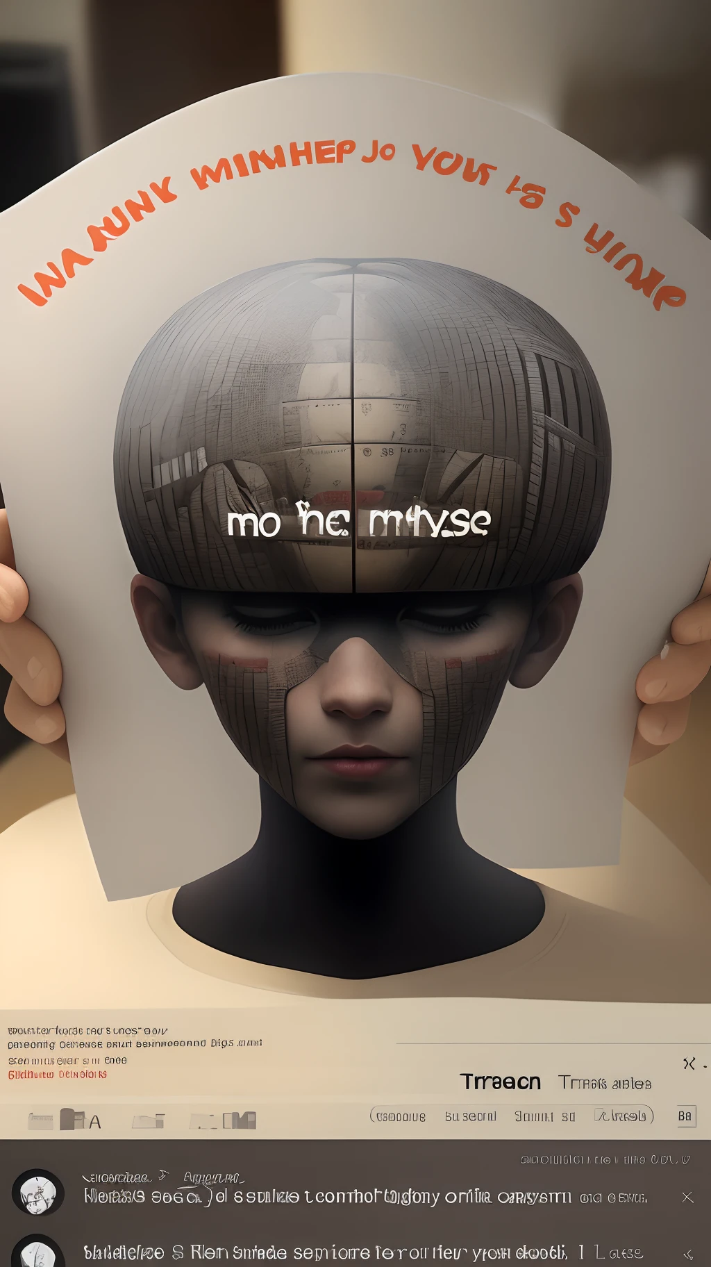 Show me a graphic that shows people are putting their mind trashes into someone's mind