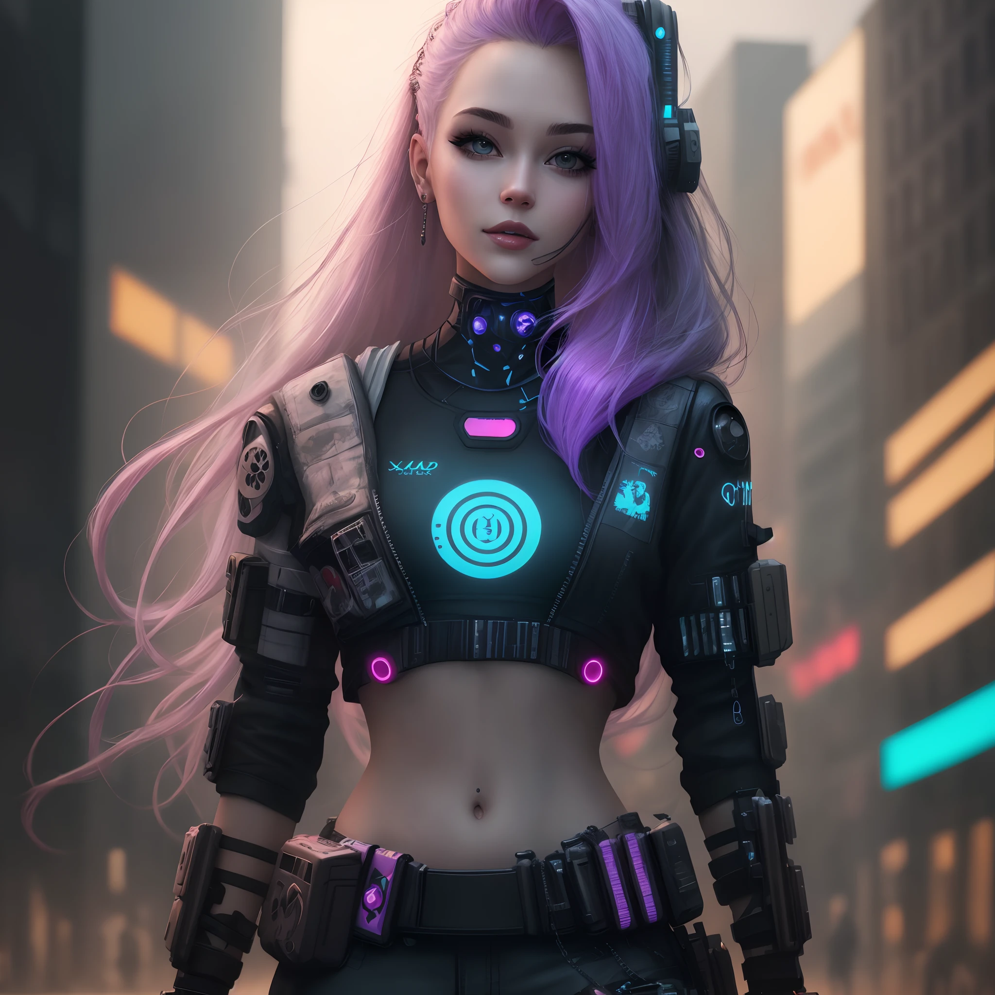 Beauty Cyberpunk HD 4K Long Hair